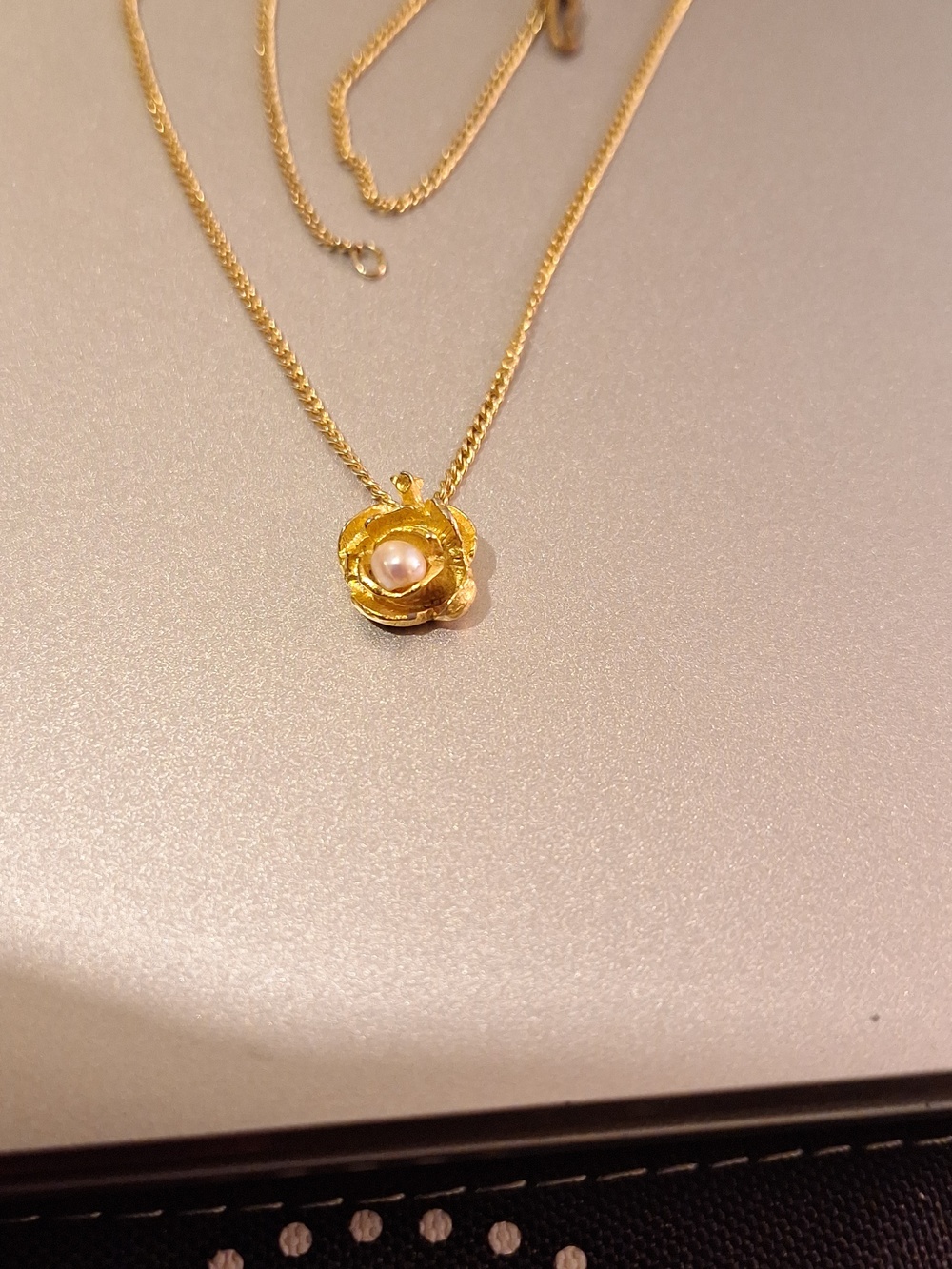 Gold Pearl Necklace
